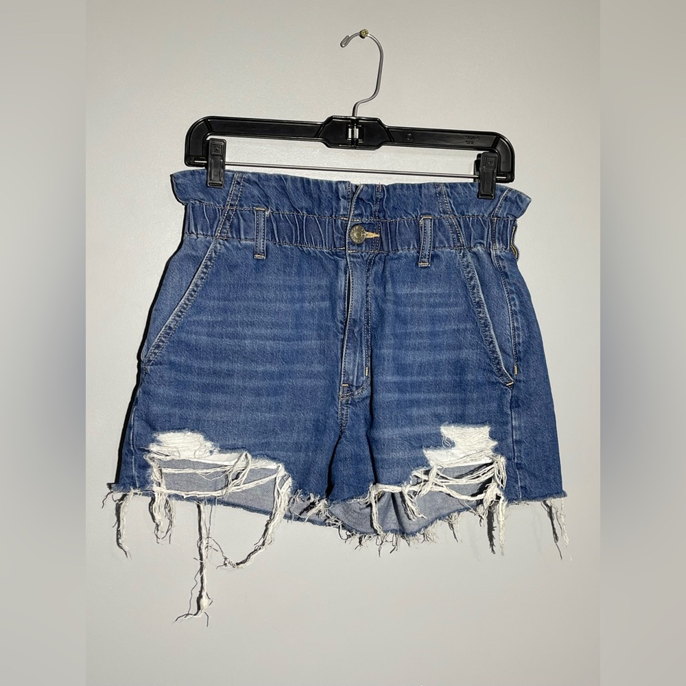 American Eagle Distressed Blue Denim Shorts